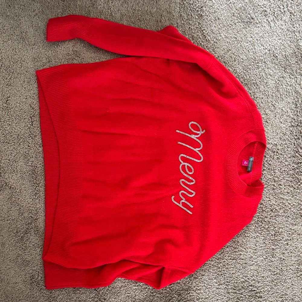 Red 'Merry' Sweater